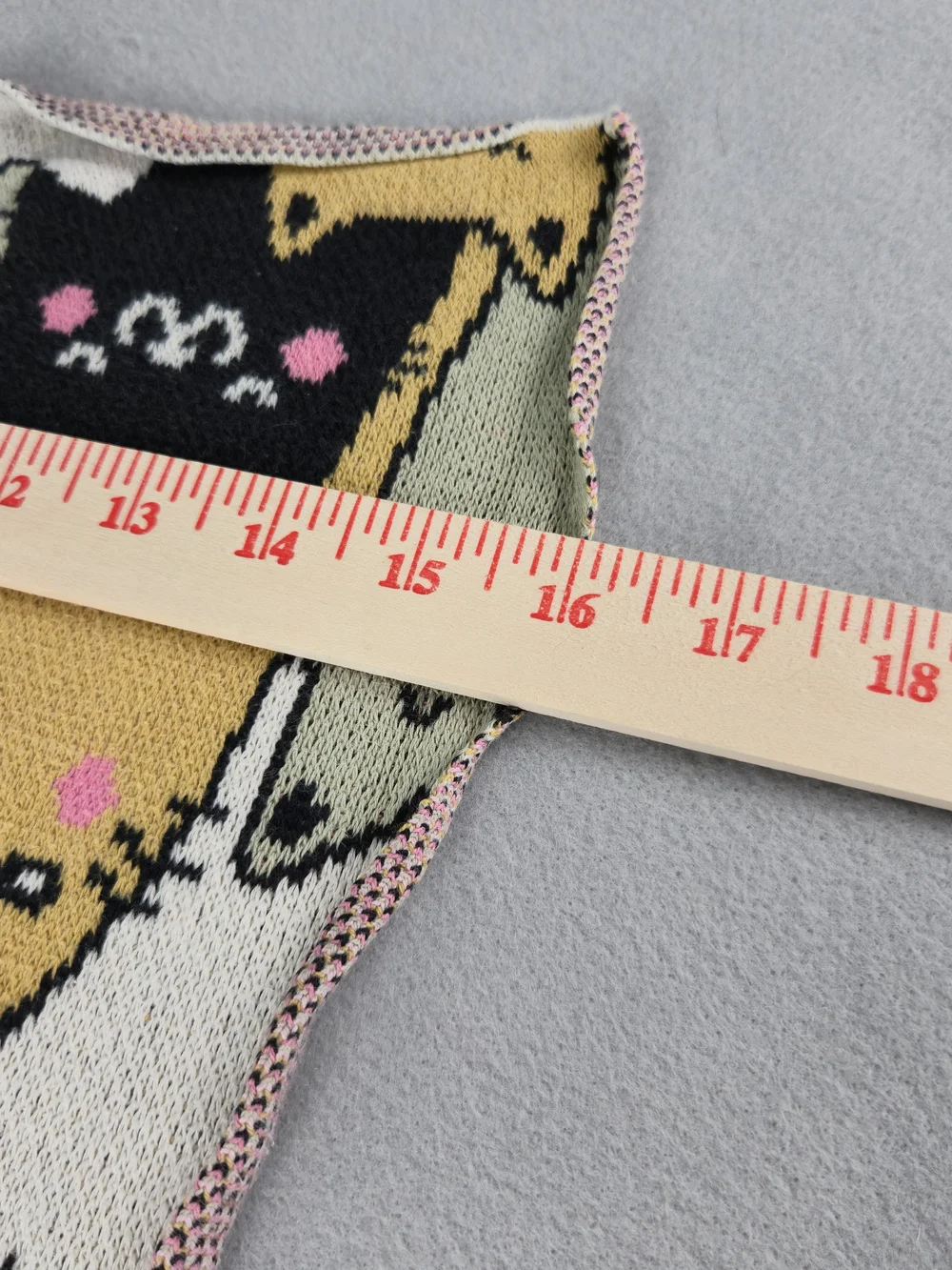 Tahari Home 100% Cotton Multi-Color Cat Pattern Knit Cloth